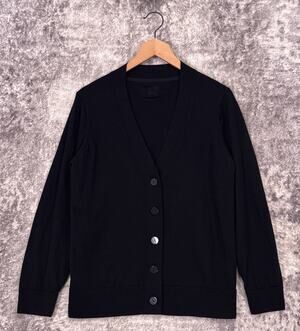 Woolx Gia Sweater Medium Womens 100% Merino Wool Button Front Cardigan